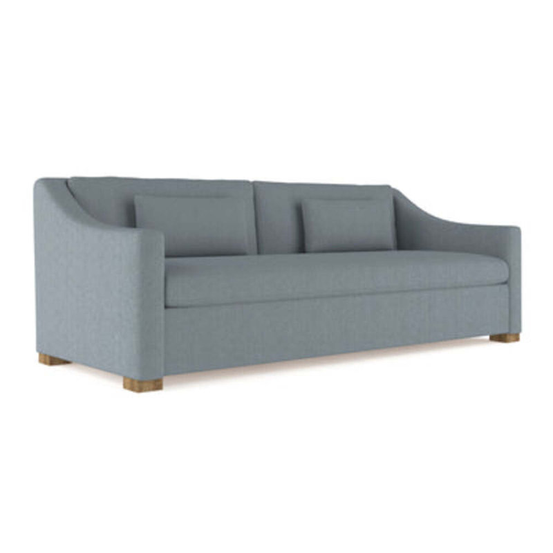 Crosby Slope Arm Sofa, 32.5" H x 96" W x 43" D, Box Weave Linen Silver Streak, Weathered