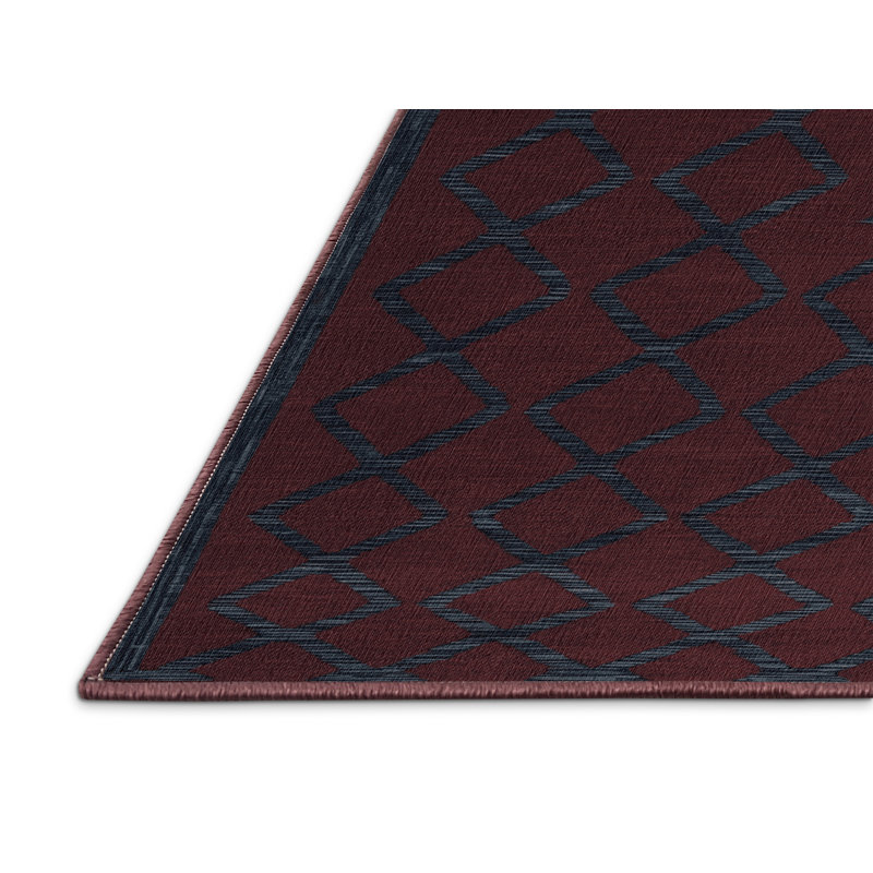 Tapis brun treillis lavable à la machine, Tapis de couloir 2 pi x 4 pi