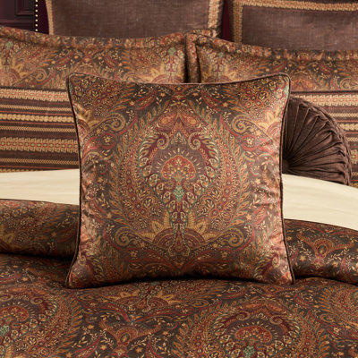 DESTINY - CHOCOLATE 20" SQUARE DECORATIVE THROW PILLOW