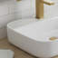 Lavabo à poser rectangulaire blanc en céramique (certifié Cupc)