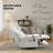 Nouhaus Snooze Modern Power Recliner - Swivel Glider Rocker with Wireless Charging & Extended Footrest, Heavy Duty Steel Base, White-106588210