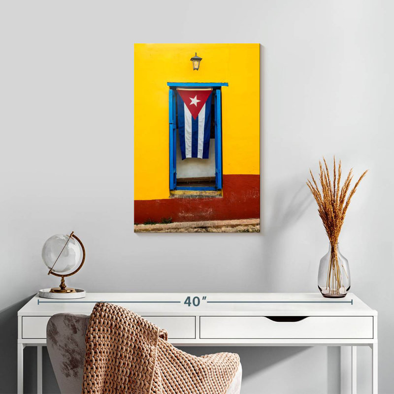 Lilie Hanging Cuban Flag, 24" H x 16" W