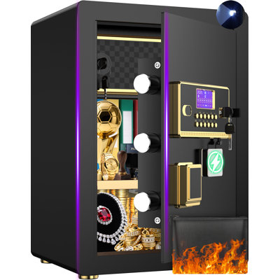 BESAFETY Safe Box, Digital Keypad Home Security Safe With Fireproof Bag