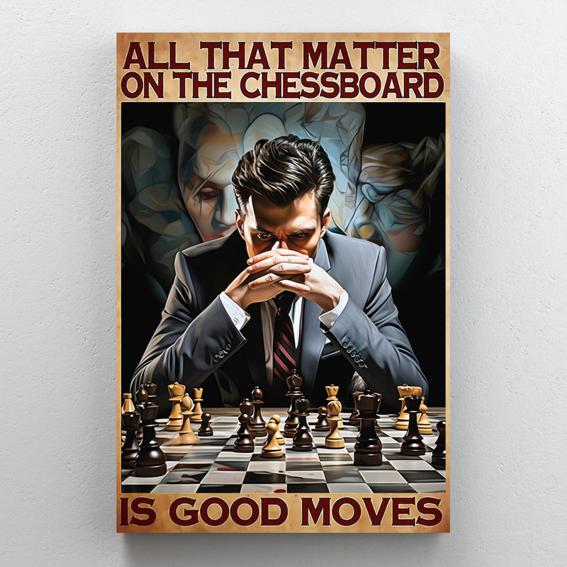 " All That Matter On The Chessboard ", 20" H x 16" W x 1.25"D