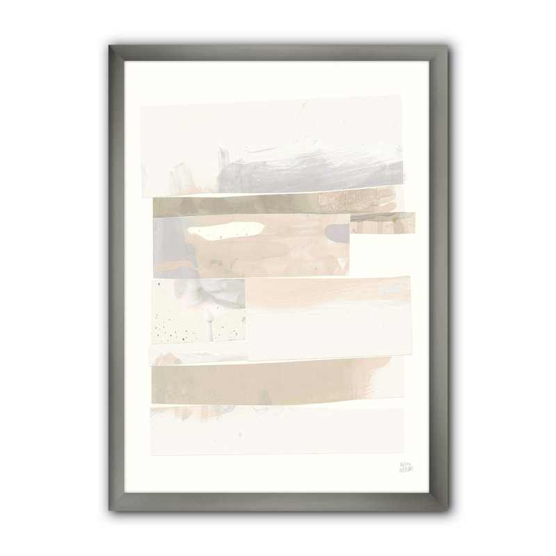 « geometric neutral form iv », reproduction d’image sur toile, Cadre argenté, H 20 po x l 12 po x P 1po
