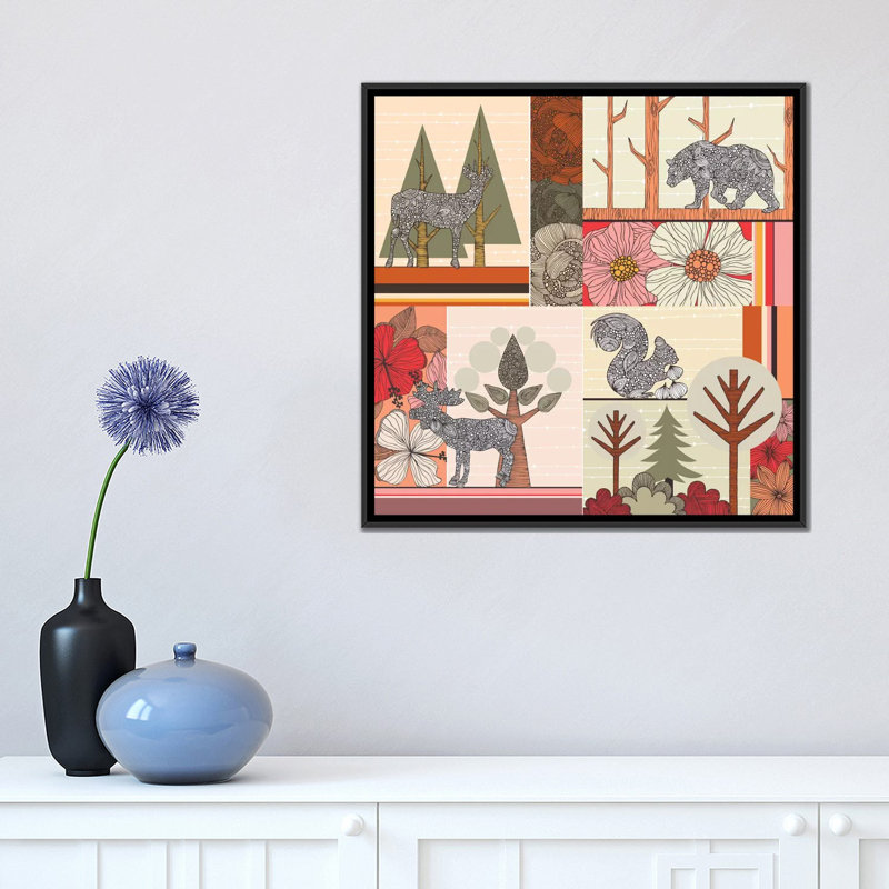 Woodland, impression sur toile tendue, H 18 po x l 18 po x P 1,5 po, Cadre noir