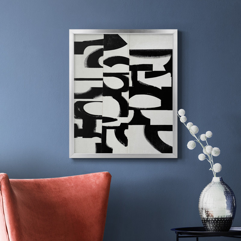 Toile encadrée de qualité supérieure Prosperous Elements V9 - prête à être accrochée, H 20 po x l 16 po, Argent