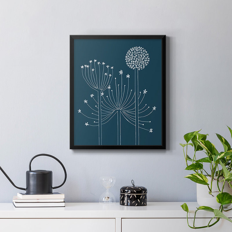 Toile graphique de qualité supérieure Alliums II, H 24 po x l 20 po, Noir