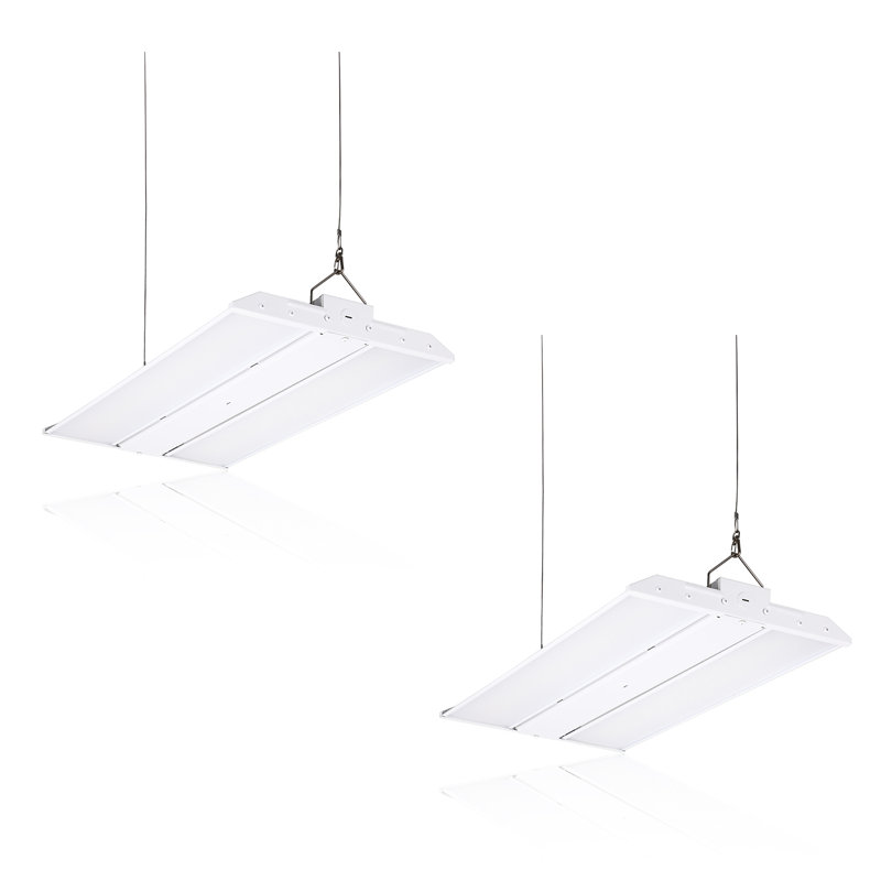Luminaire linéaire à DEL haute hauteur, lumières d'atelier suspendues commerciales à intensité variable, lumière du jour 5000k