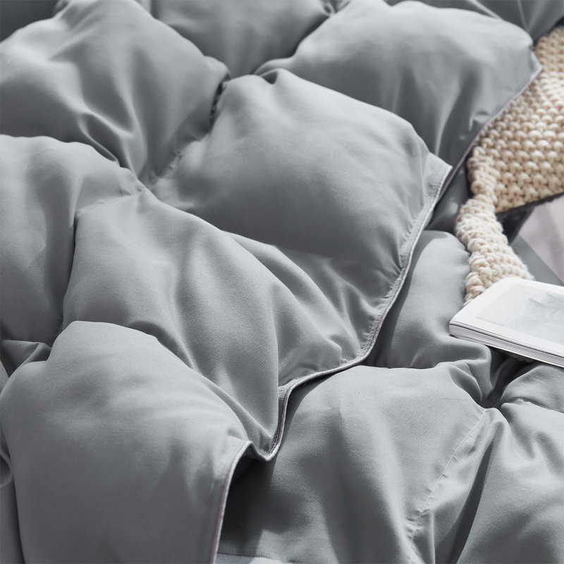 Lightweight Coma Inducer Iron Gray Comforter Set, Queen Comforter + 2 Standard Shams