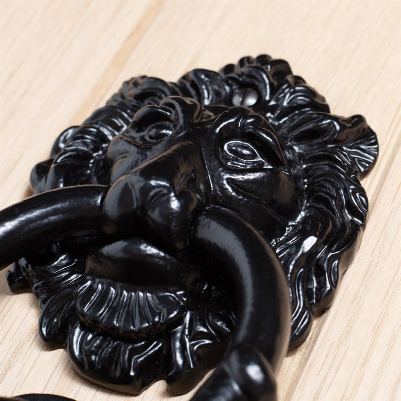 Hammer & Tongs - Lion Head Door Knocker - H150mm - Black