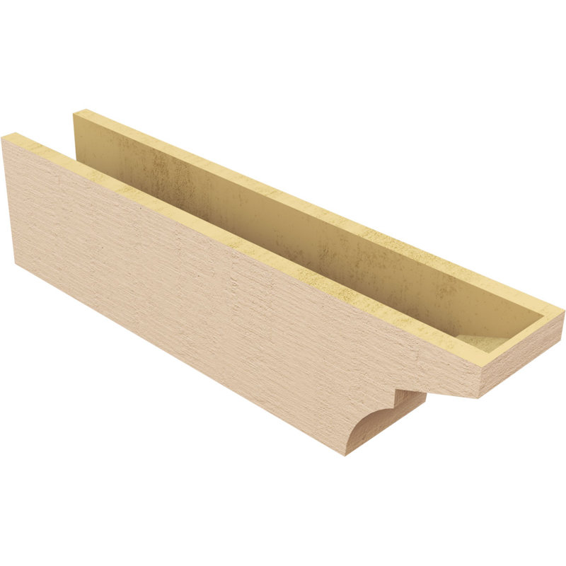 Monterey grain de bois TimberThane queue de chevron, brun clair apprêté, H 8 po x l 32 po x P 6 po