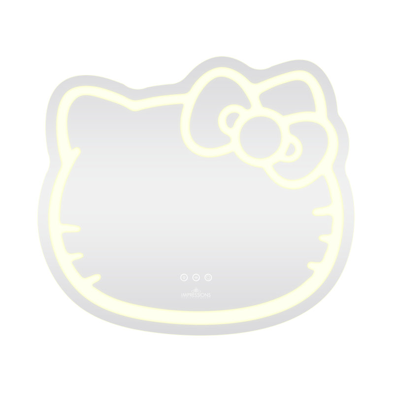 Hello Kitty Wall Mirror with Wi-Fi, Smart Touch Sensitive Makeup Vanity Mirror with App Controller