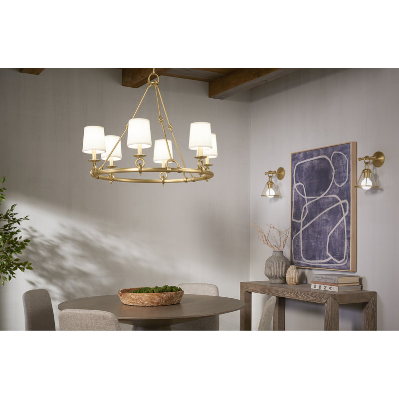 Terret™ 35.75" Six-Light Chandelier, Vibrant Brushed Bronze