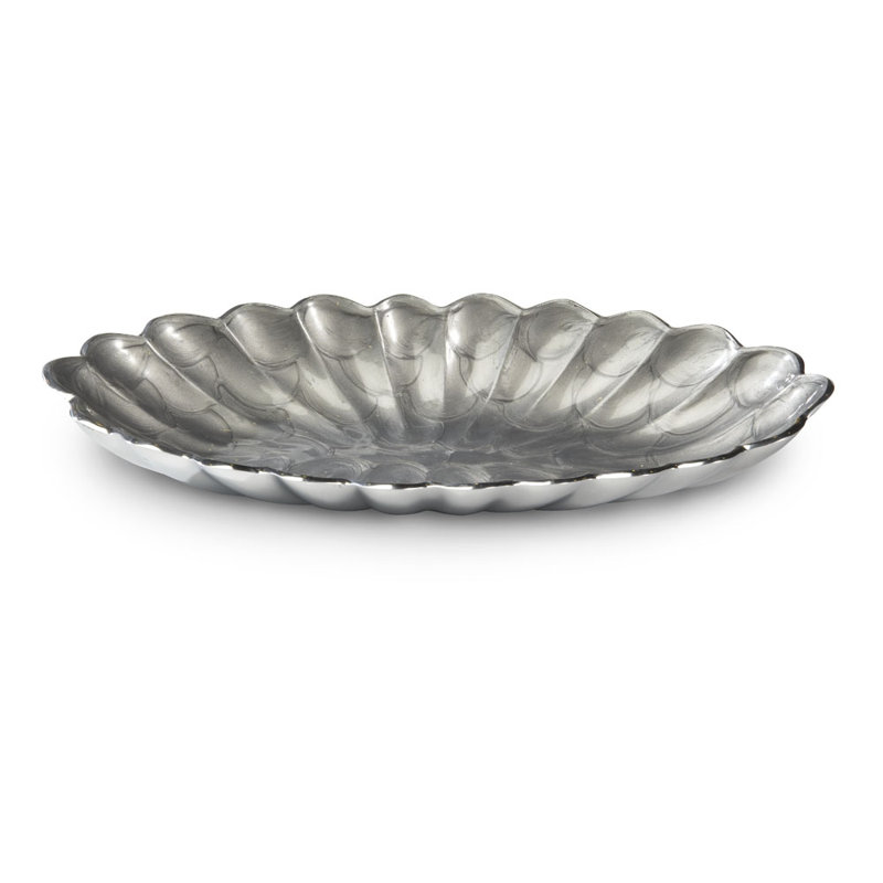 Bol de service ovale 15,75 po Peony, Platine