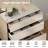 Nightstand With 3 Drawers For Bedroom, Modern Bedside Table With Black Square Iron Leg, Wood Rustic Side Table For Living Room-1610677407