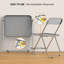 Ensemble de table pliante et chaises en acrylique transparent pour la salle à manger, le bureau et le camping-109264357