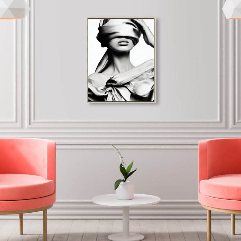 Blinded Grace II Print by Oliver Gal, 17"H x 21"W, Silver Floater Frame