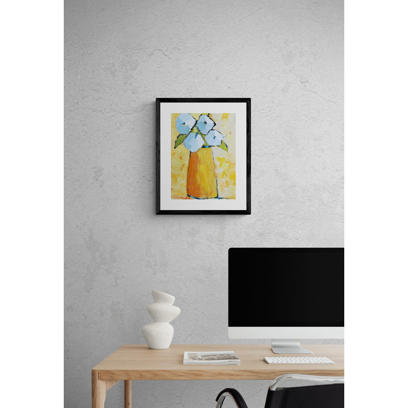 Yellow Vase Print by Phyllis Adams, 21.25" H x 17.25" W