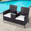 2 - Person Wicker Patio Dining Set with