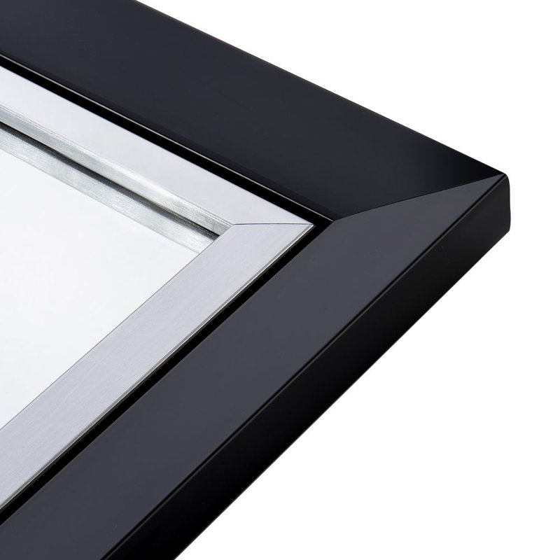 Rayfield Plastic Flat Leaning Mirror, Black