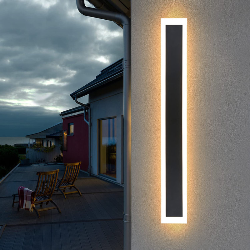 Aarti Black Outdoor Cellar Light, 10W, 8cm H x 50cmW x 1cm D