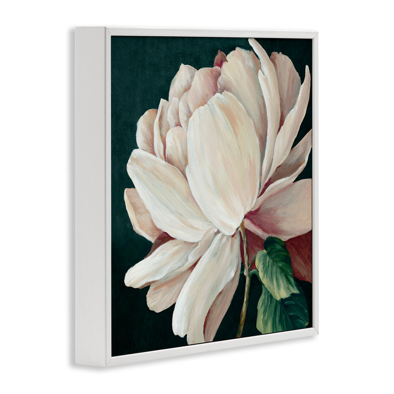 Giclée encadrée Heart of the Bloom, design par Alex Black, H 17 po x l 17 po, Estampe numérique encadrée blanc bord de mer