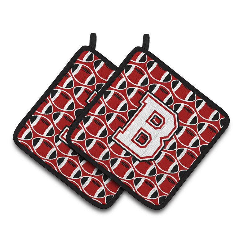 Poignée de football, B, Cardinal / Blanc