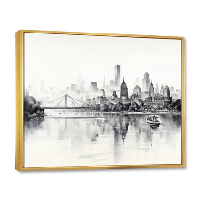 Croquis du paysage urbain de la ville de Hong II sur toile
