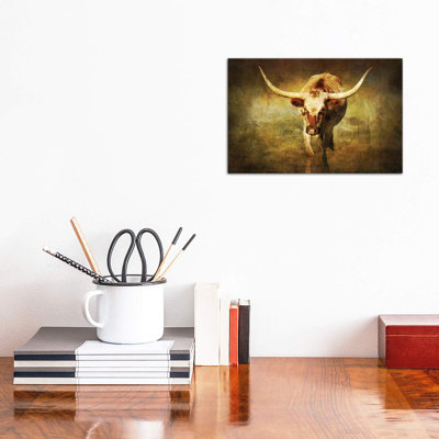 Steer 1 Piece Wrapped Canvas Wall Art