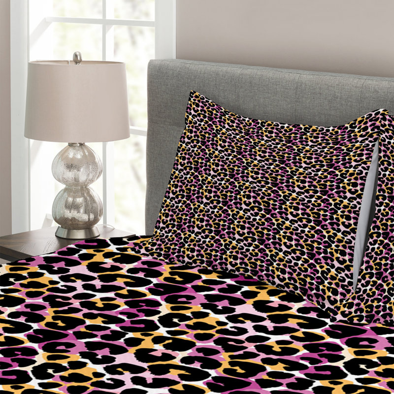 Adolfine Black Microfibre Bedspread Set, 220 x 264 cm