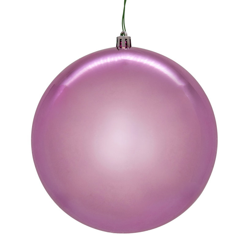  Boule 8 po sans soudure UV brillante rose. Comprend un ornement.