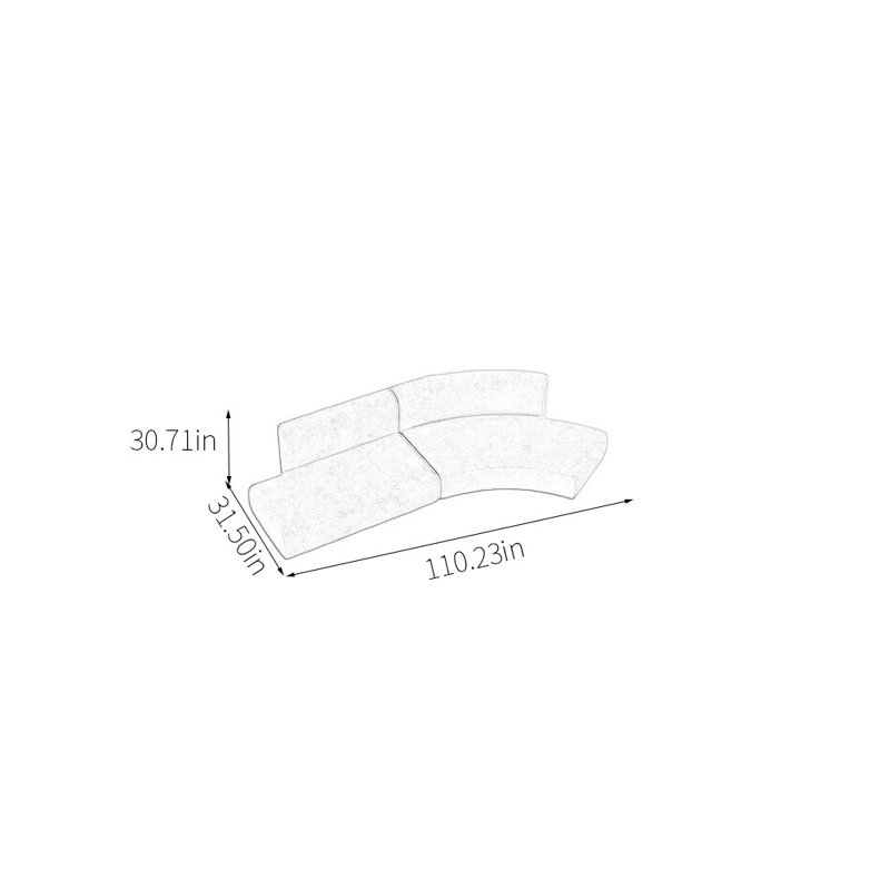 Kayahan, H 30,71 po x l 110,23 po x P 31,5 po, 4