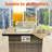 Outdoor Propane Fire Pit Table, Weatherproof Square Wicker Propane Gas Fire Table w/Tile Tabletop