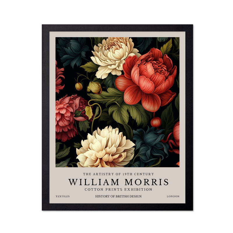 William Morris - Pivoines n ° 1, 18"H x 24"W, Poster, Unframed
