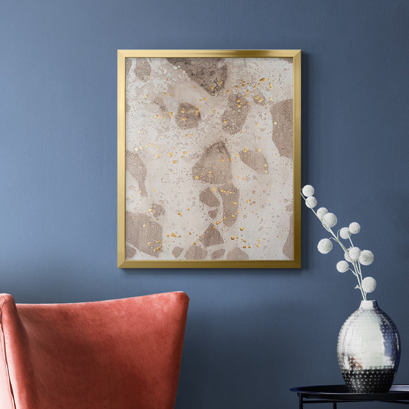 Chordata I, toile encadrée de qualité supérieure - prête à être accrochée, Or, H 20 po x l 16 po