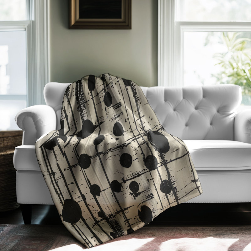 Data Patterns - 1 pièce Sherpa Premium, Grand lit