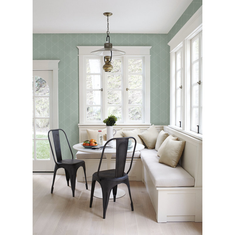 Geometric Wallpaper Double Roll, Seafoam