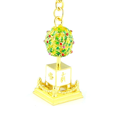 Feng Shui Import 2'' W Green/Gold Key Chain