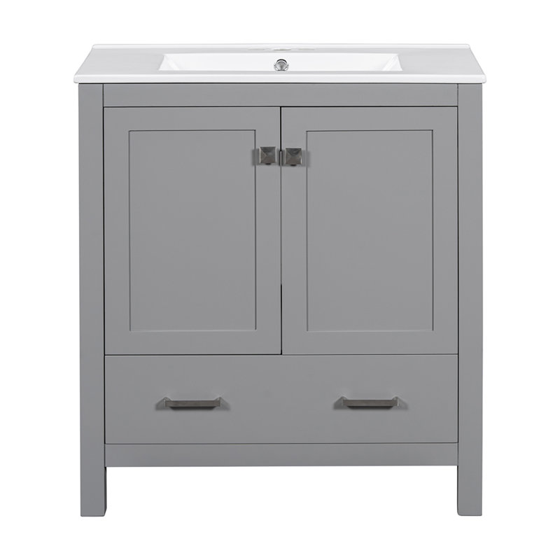 Meuble-lavabo simple avec plateau Hymir 30,01, Blanc