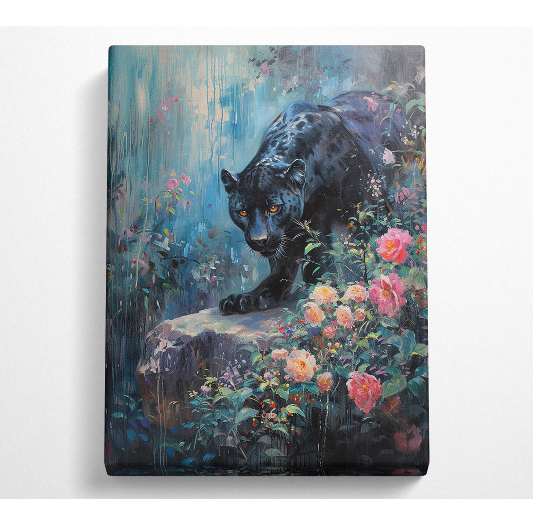 Black Panther In The Jungle - Kunstdrucke auf Leinwand ohne Rahmen