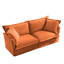 Chenille orange 2 pièces avec housse amovible, coussins d'appoint à dossier haut et à dossier luxueux, cadre en bois pour un soutien solide, assemblage latéral facile à installer-1216293380-1216293381
