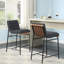 Chaise à hauteur de comptoir en tissu H 17,75 po Marlet-354126986
