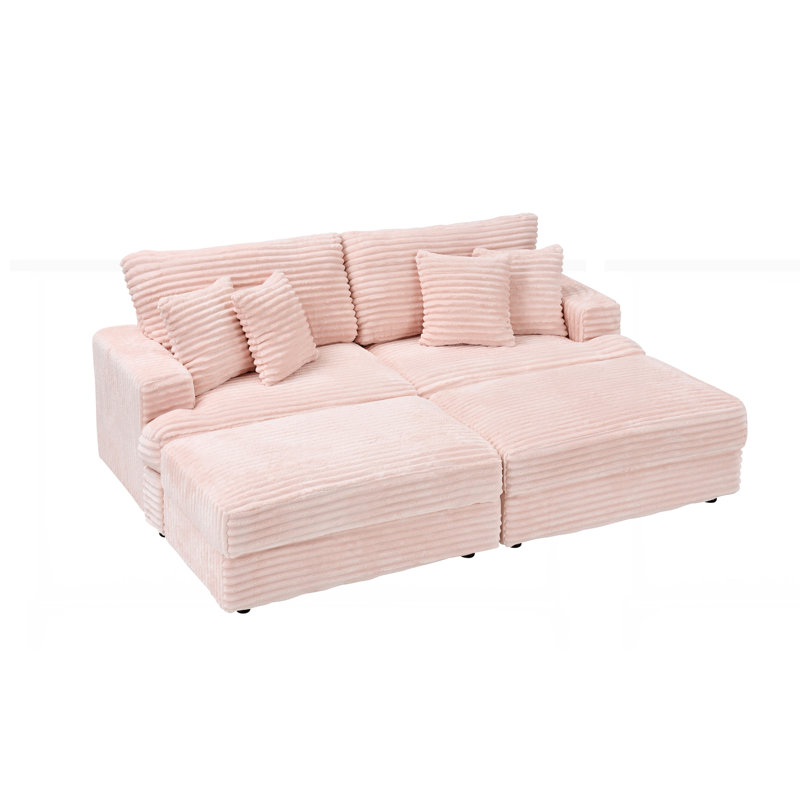 Magnifique canapé de 41,34 pouces, Rose