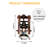 Rustic Farmhouse Lantern Wall Sconce With Wooden Bracket & Rope Accent
