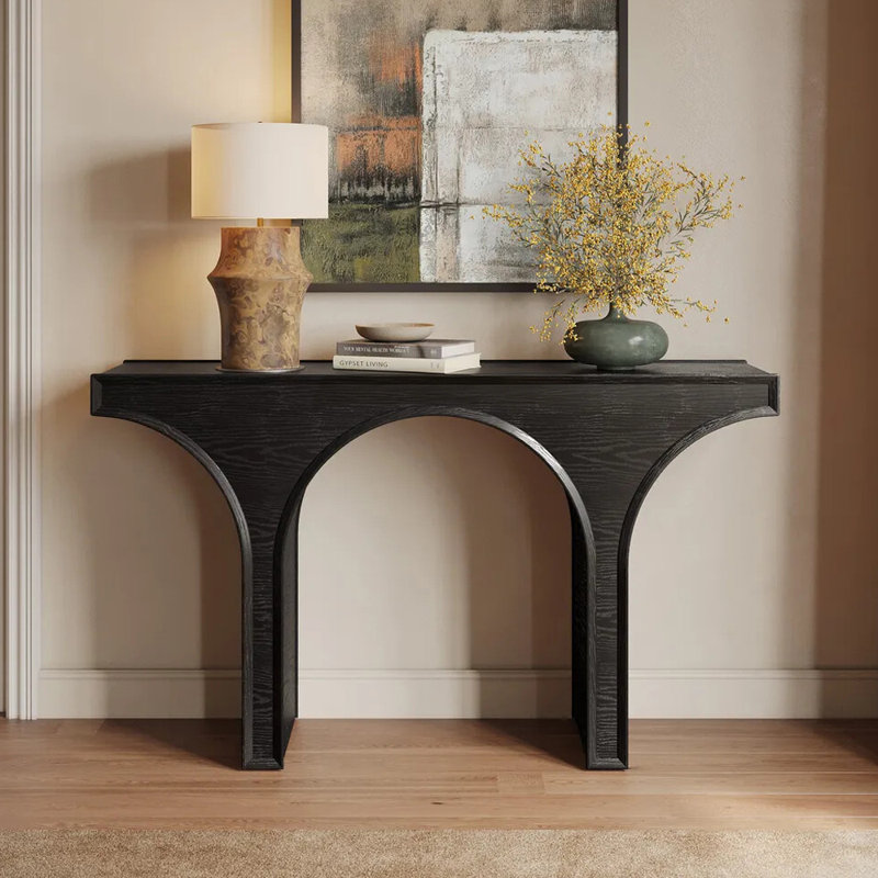 Console simple de style français, Noir