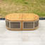 Table basse ovale d'extérieur en acacia