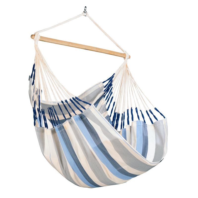 Chaise longue hamac imperméable en oléfine Domingo, Sel de mer, Très grand lit