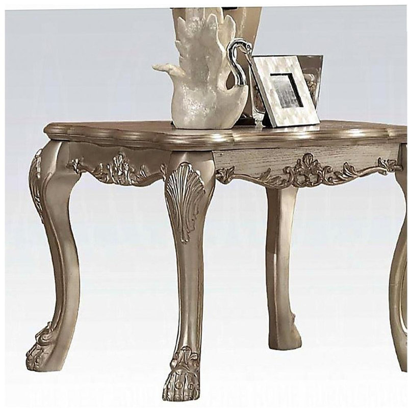 Table de bout avec pattes dorées