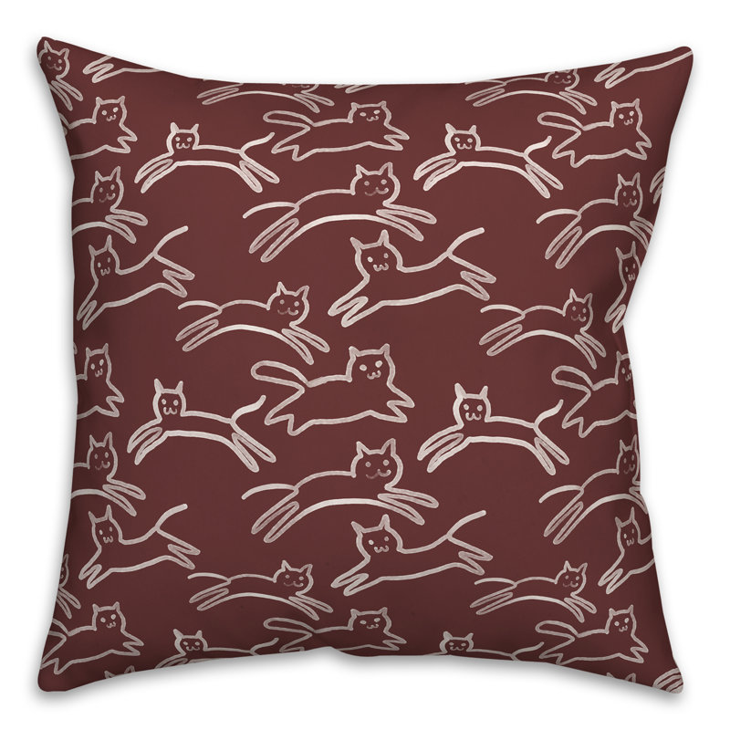 Coussin décoratif , H 18 po x l 18 po, Marron